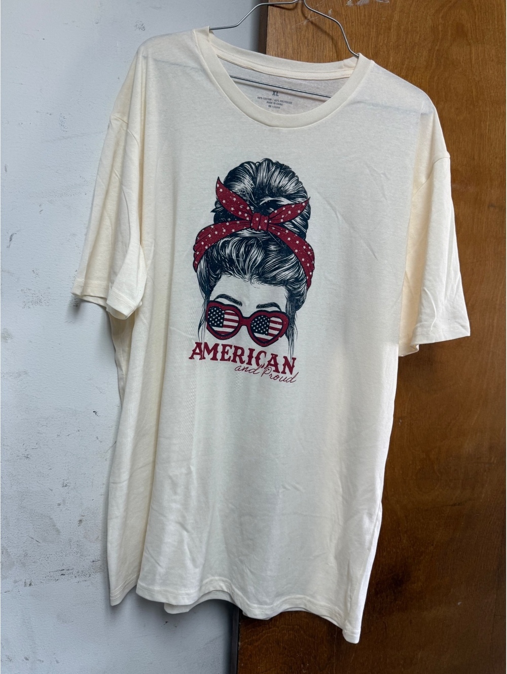 XL American Pride Graphic T-Shirt 60% Cotton 40% Polyester
